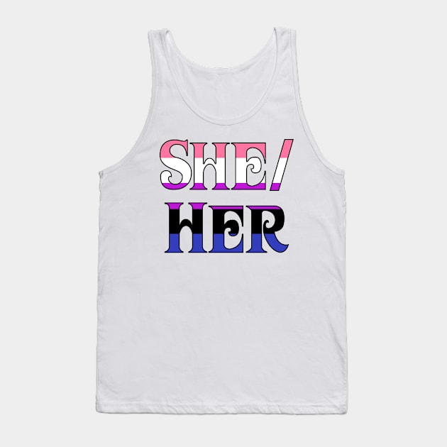 Genderfluid She/Her Tank Top by Optimysticals